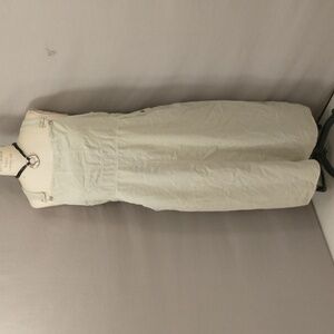 Vintage 2x Overall Dress Jumper Tan Khaki Neutral 100% Cotton by Denim Jazz